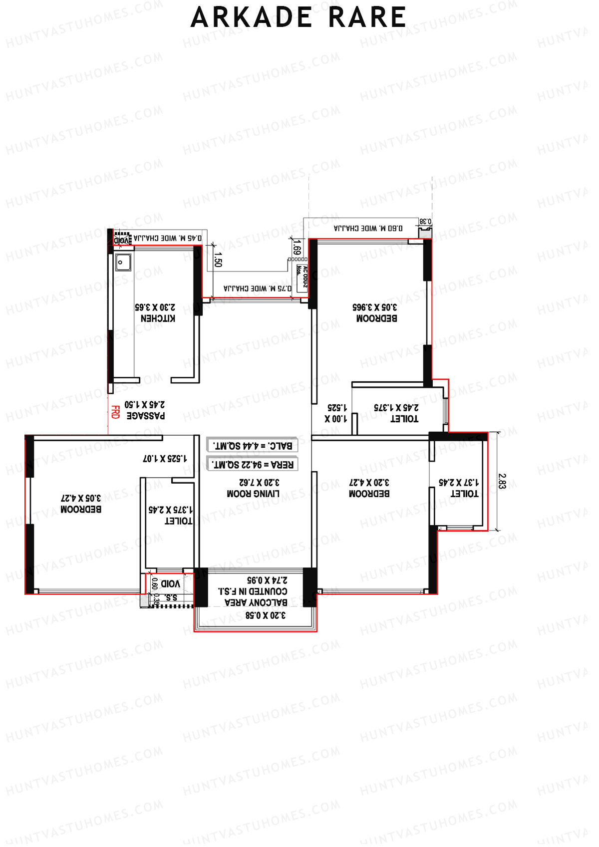 Arkade Rare Diamond Unit 1 Floor Plan