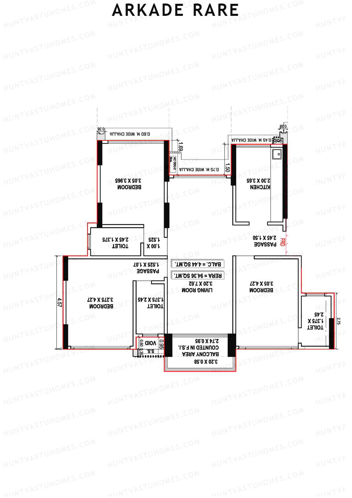 Arkade Rare Diamond Unit 2 Floor Plan