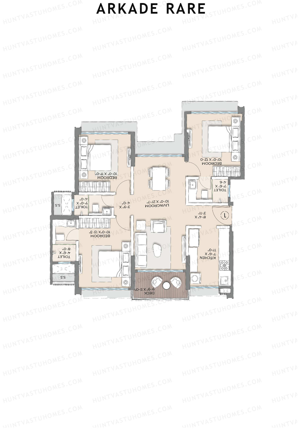 Arkade Rare Emerald Unit 1 Floor Plan