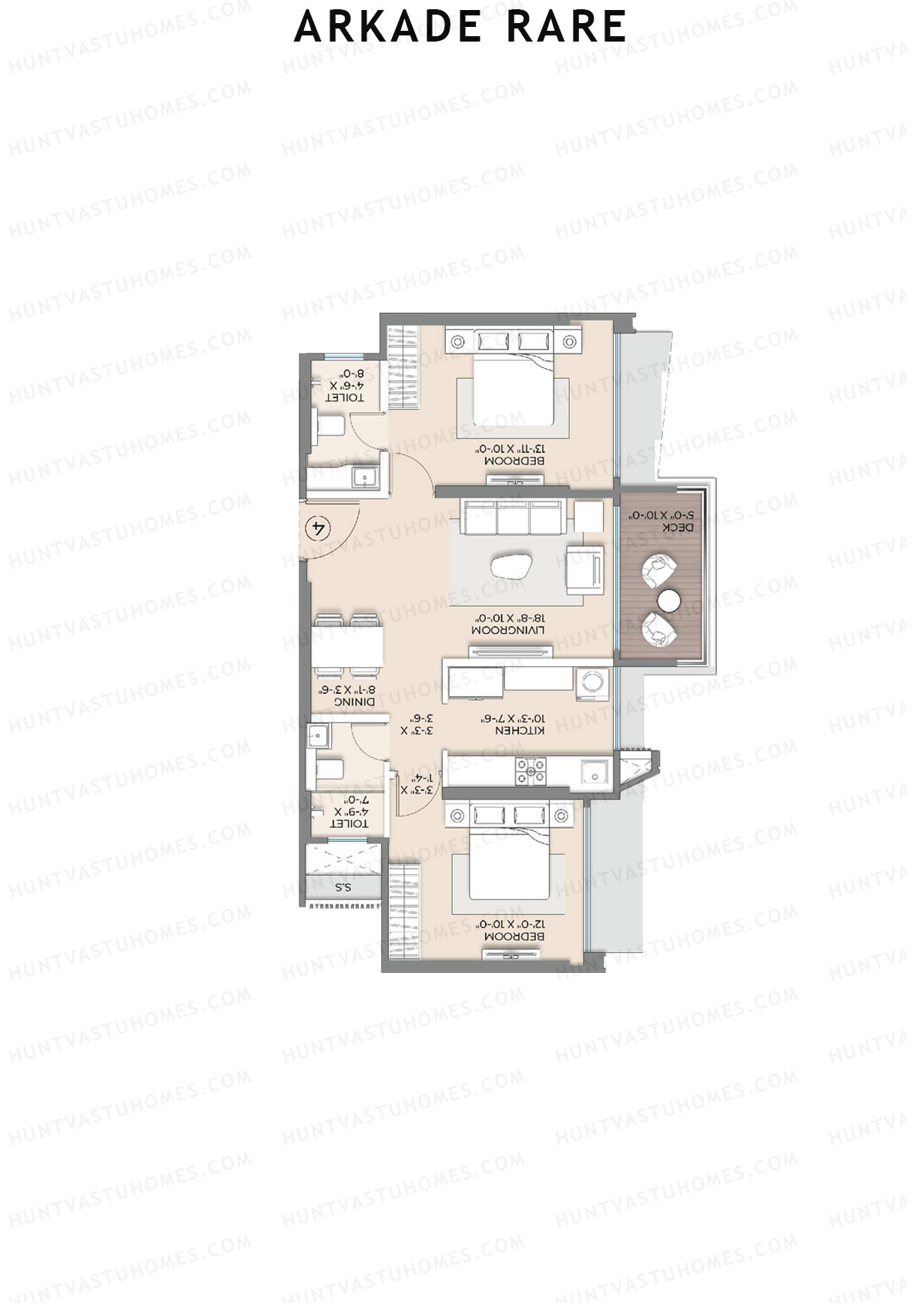 Arkade Rare Emerald Unit 4 Floor Plan