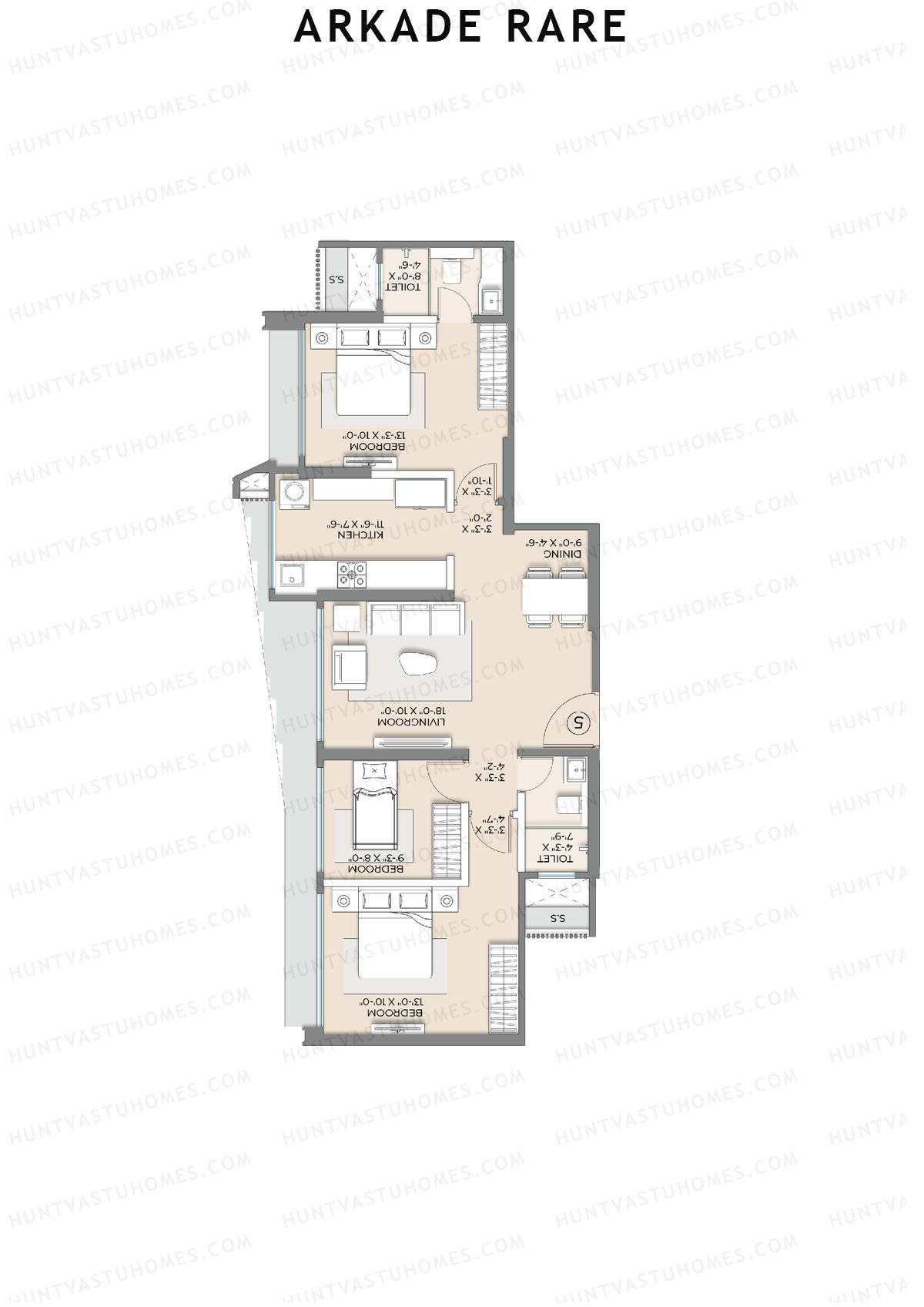 Arkade Rare Emerald Unit 5 Floor Plan