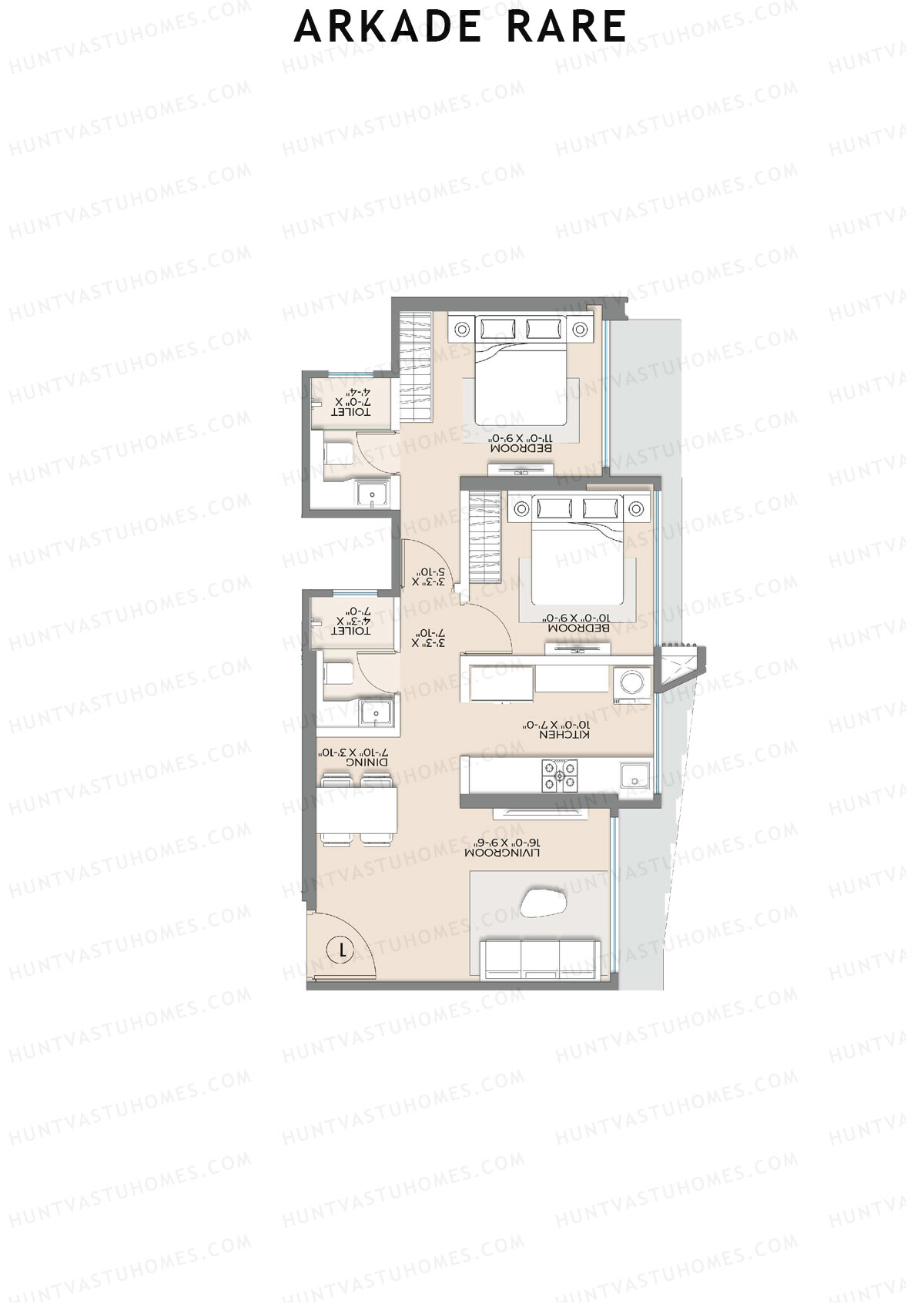 Arkade Rare Garnet Unit 1 Floor Plan