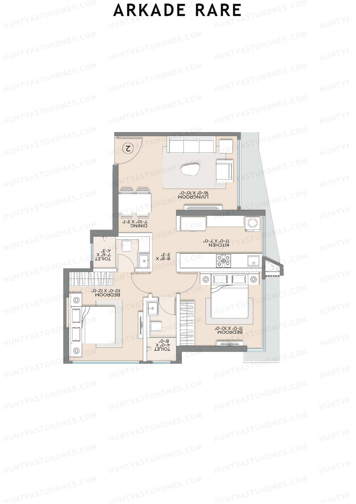 Arkade Rare Garnet Unit 2 Floor Plan