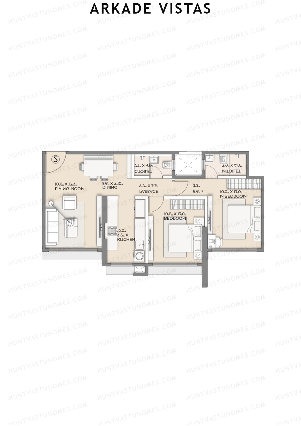 Arkade Vistas Wing A Unit 3 Floor Plan