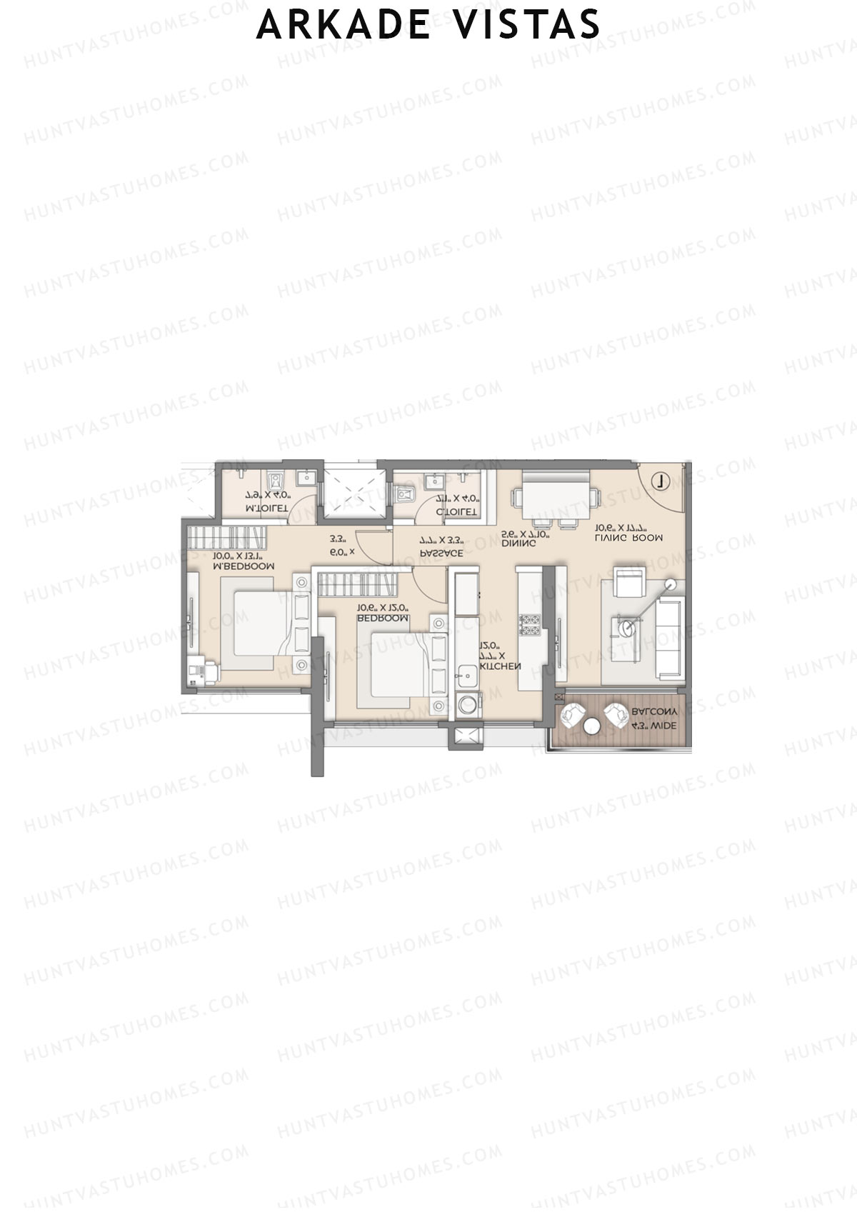 Arkade Vistas Wing B Unit 4 Floor Plan