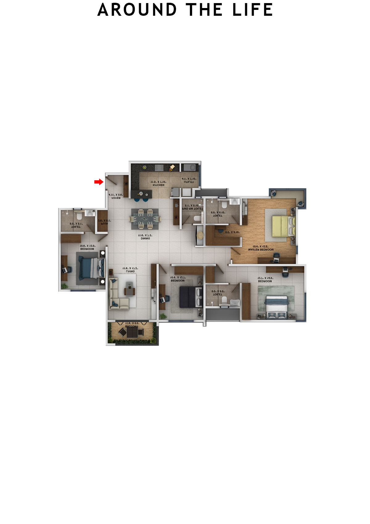 Around The Life Tower C Unit 6 Floor Plan