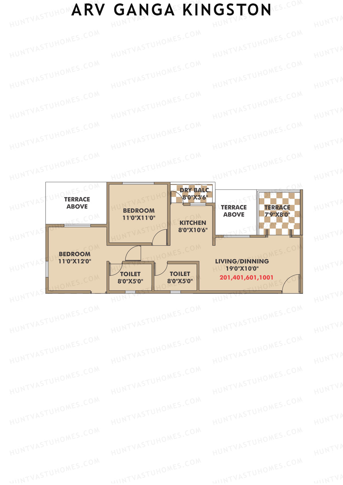 ARV Ganga Kingston Tower F Unit 1 Floor Plan