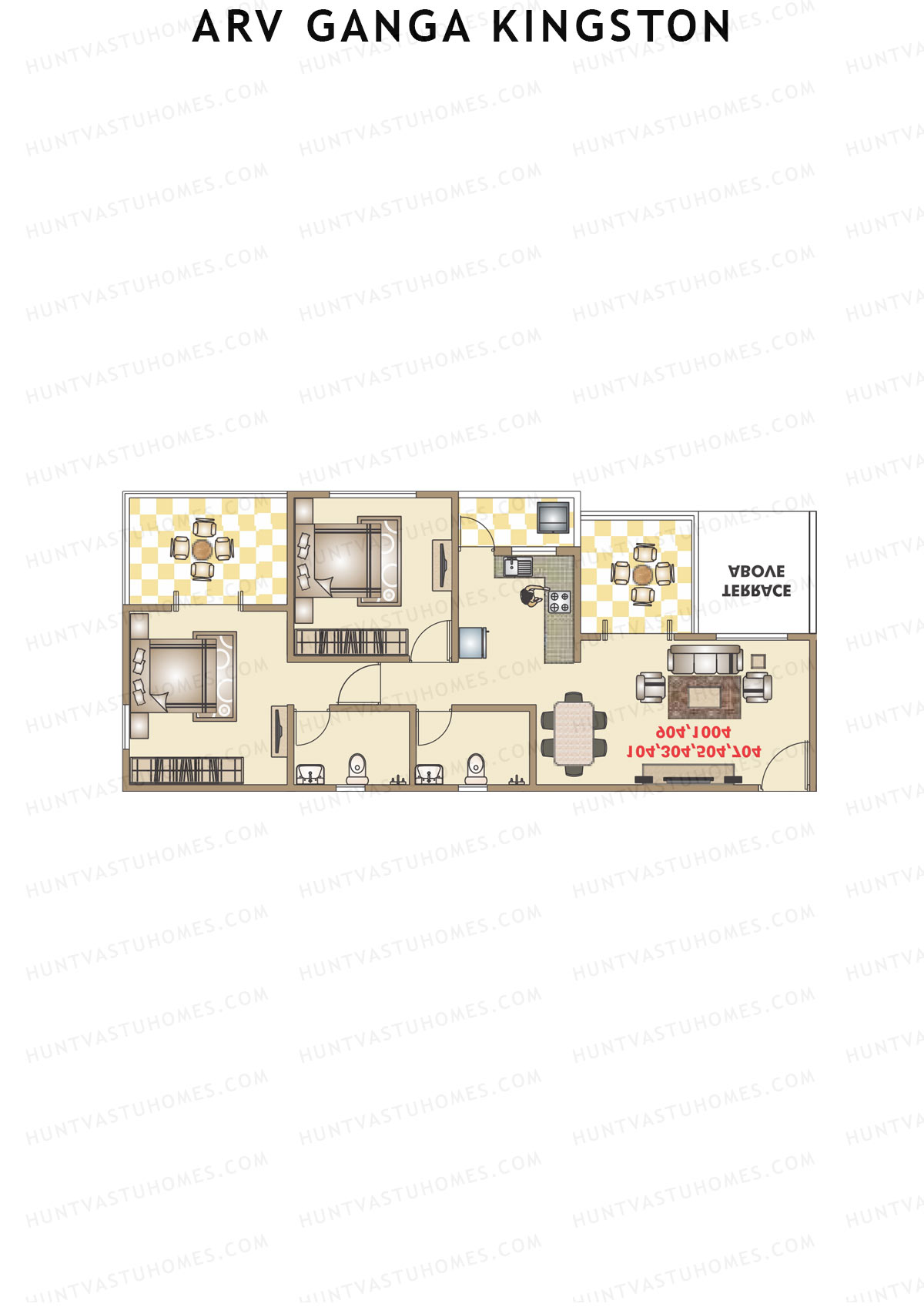 ARV Ganga Kingston Tower F Unit 1 Floor Plan