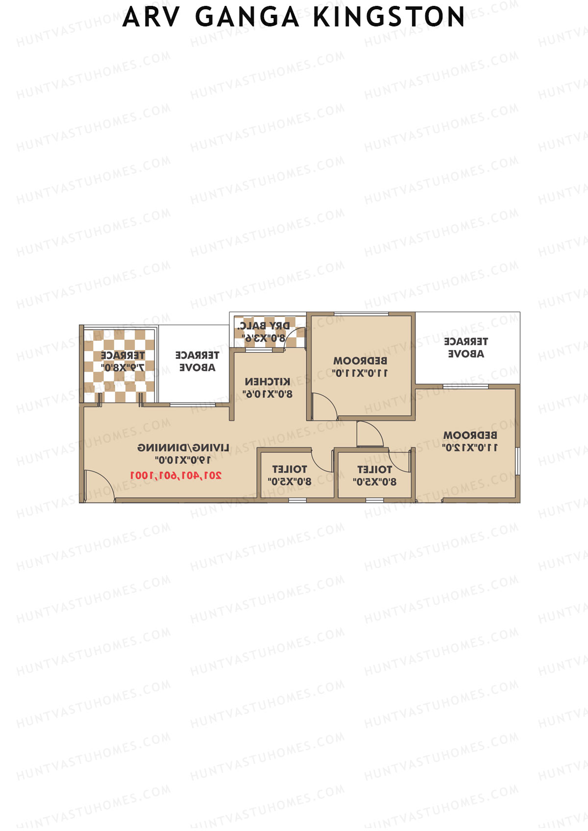 ARV Ganga Kingston Tower F Unit 2 Floor Plan