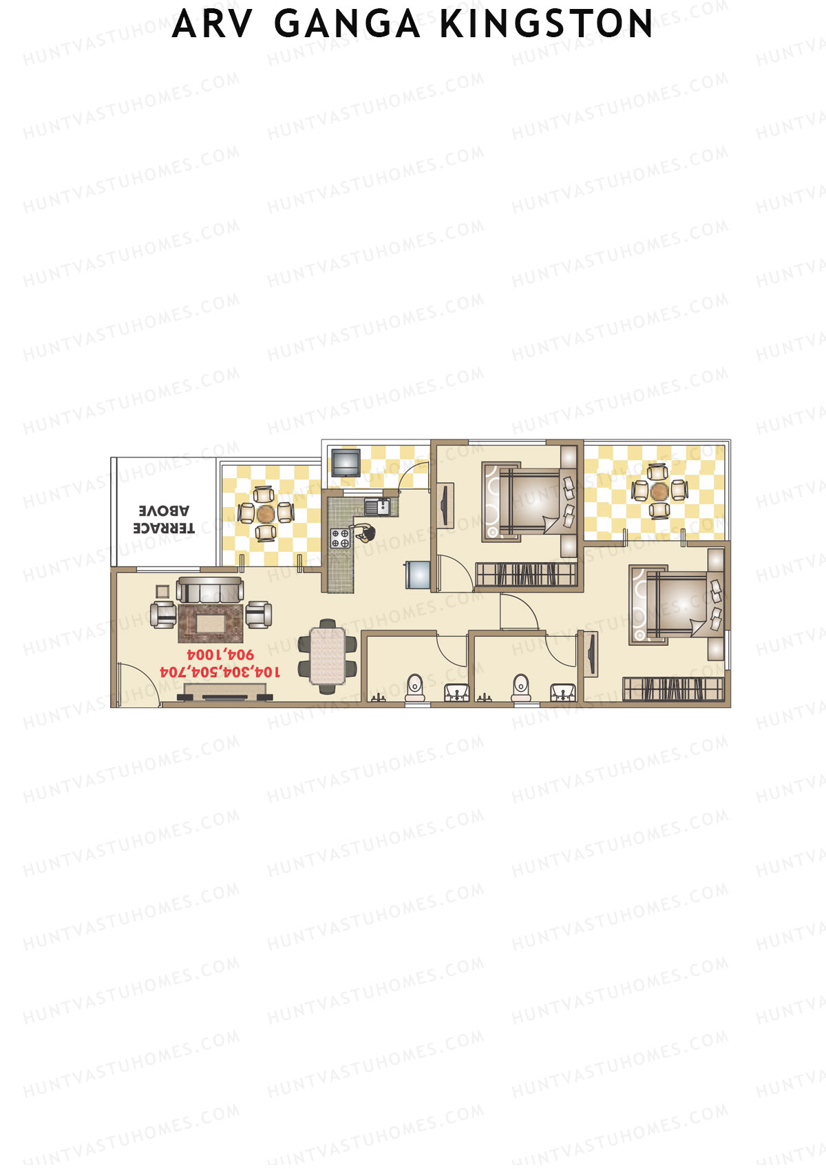 ARV Ganga Kingston Tower F Unit 2 Floor Plan