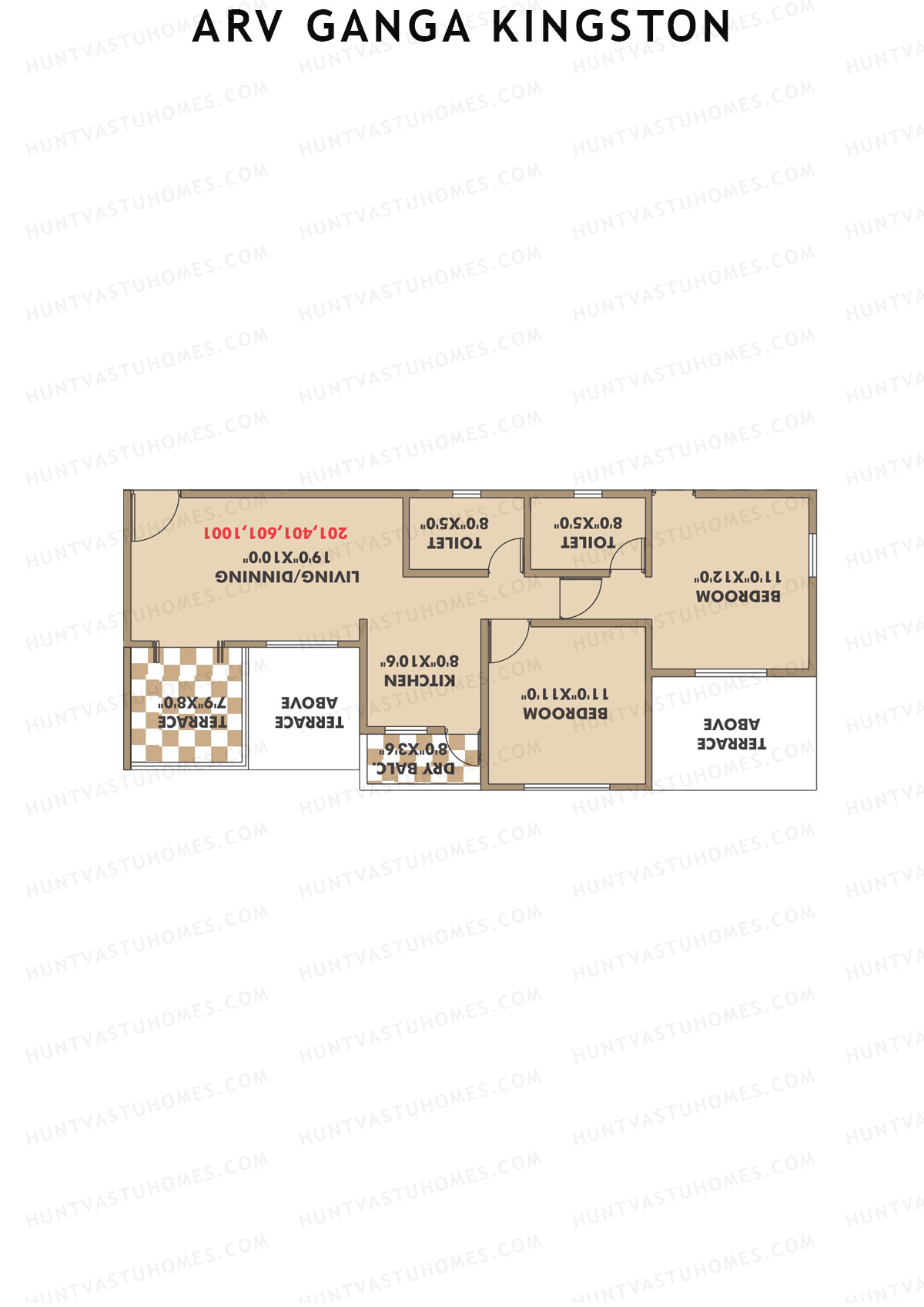 ARV Ganga Kingston Tower F Unit 3 Floor Plan