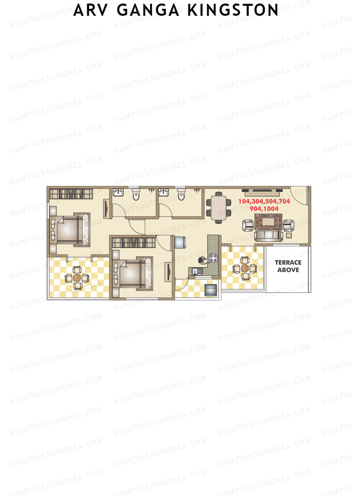 ARV Ganga Kingston Tower F Unit 4 Floor Plan