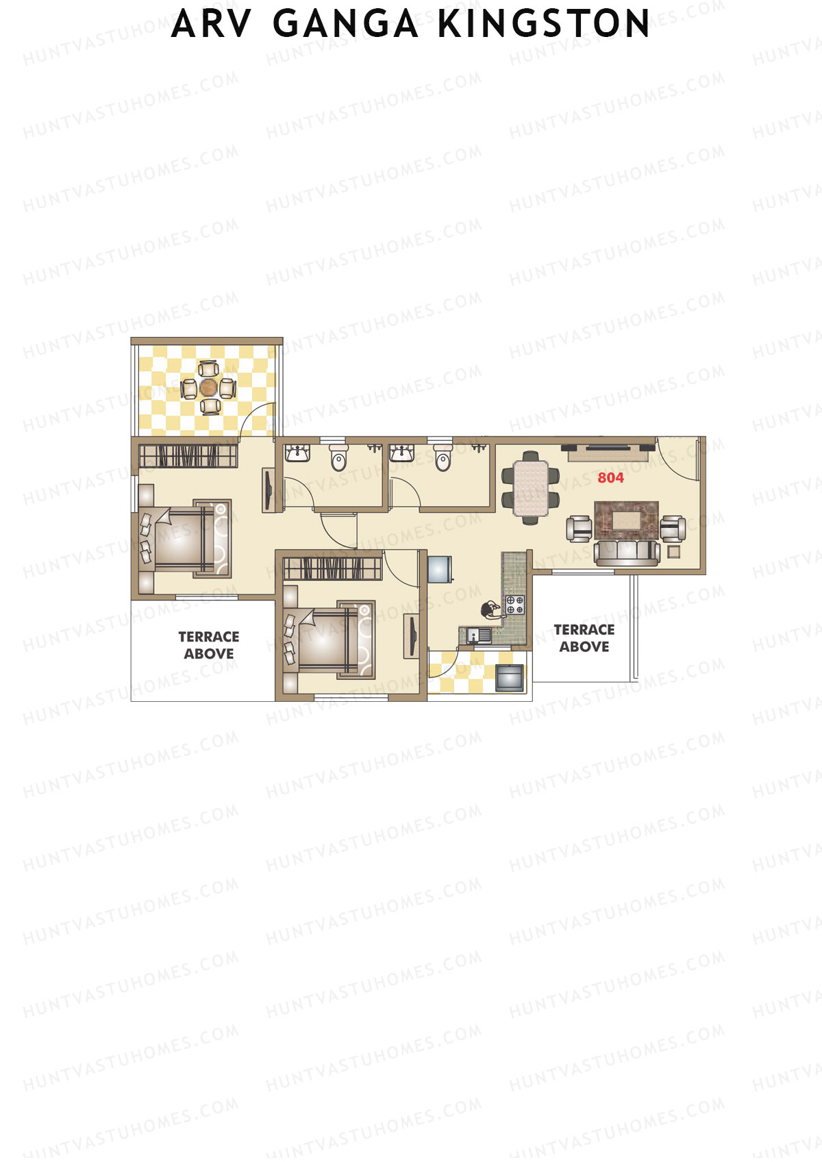 ARV Ganga Kingston Tower G Unit 4 Floor Plan