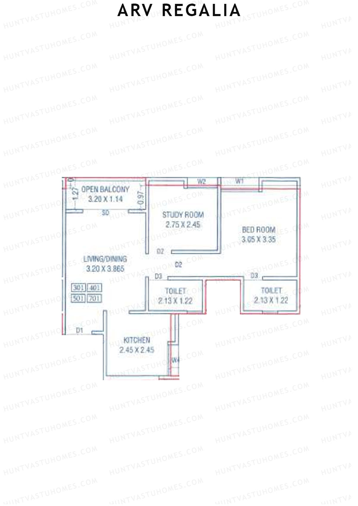 ARV Regalia Wing A Unit 1 Floor Plan