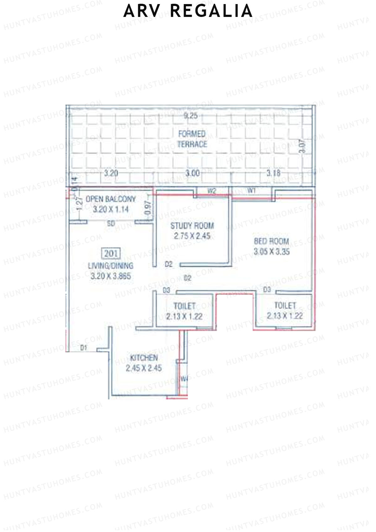 ARV Regalia Wing A Unit 1 Floor Plan