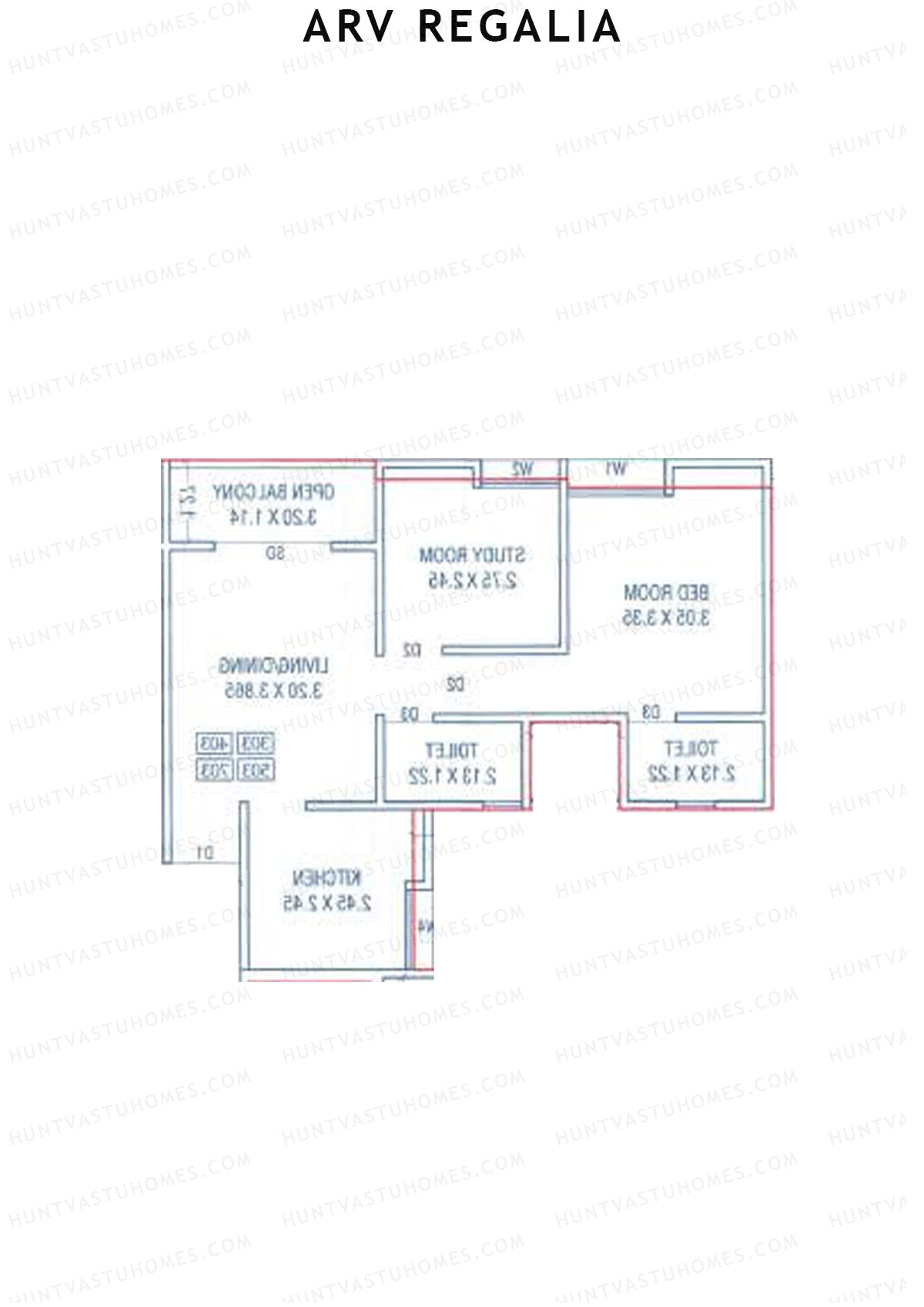ARV Regalia Wing A Unit 2 Floor Plan