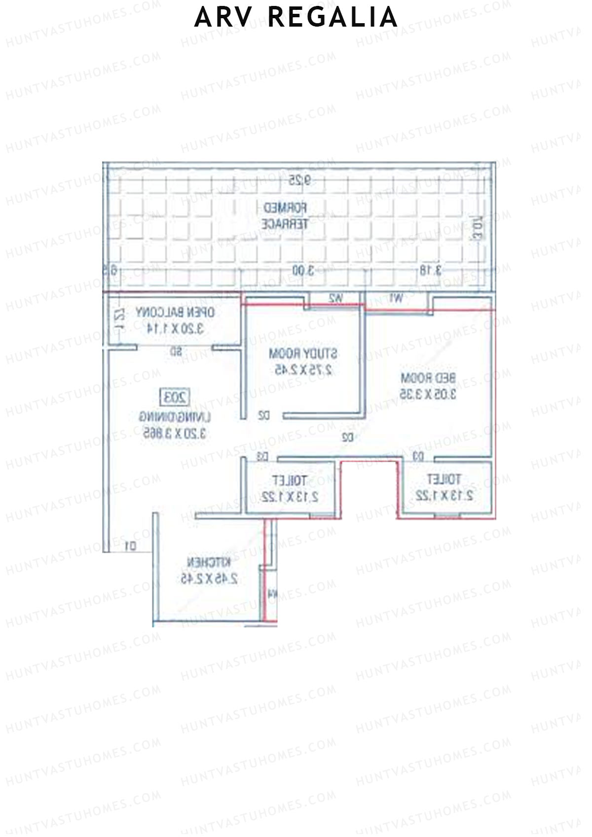 ARV Regalia Wing A Unit 2 Floor Plan