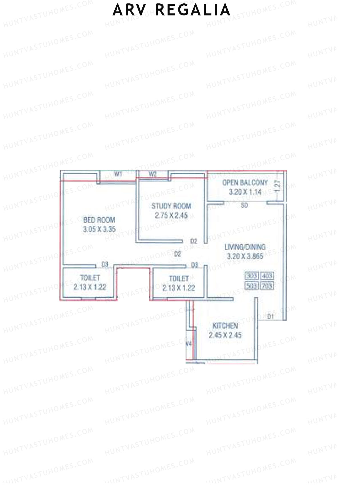 ARV Regalia Wing A Unit 3 Floor Plan