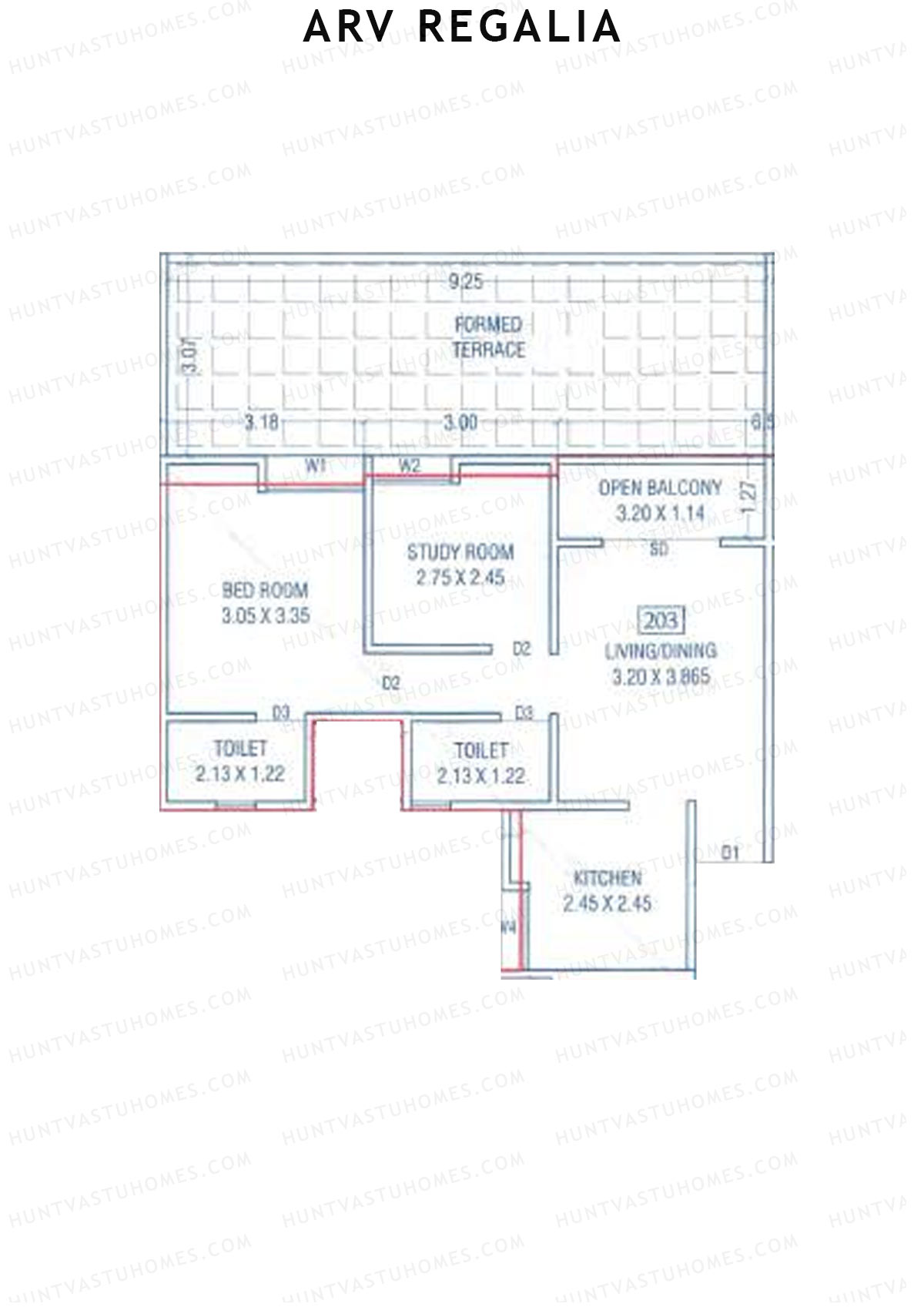 ARV Regalia Wing A Unit 3 Floor Plan