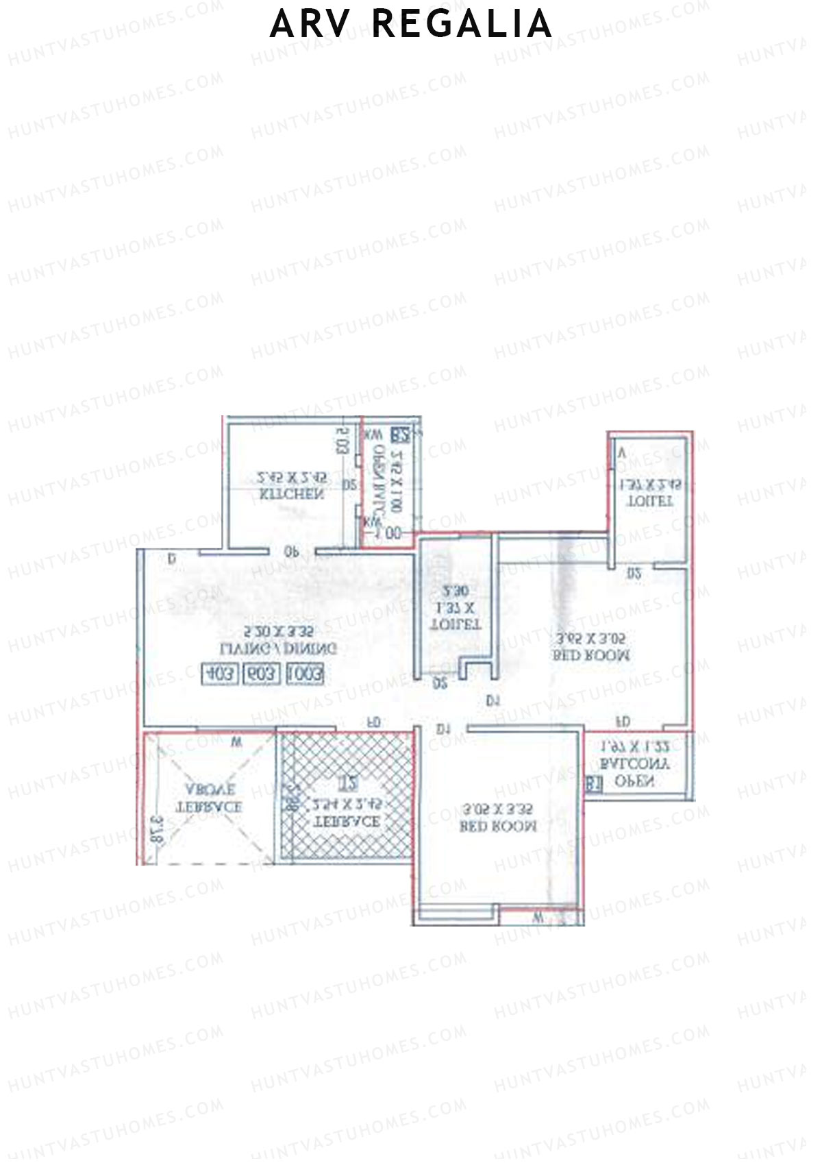 ARV Regalia Wing B Unit 2 Floor Plan