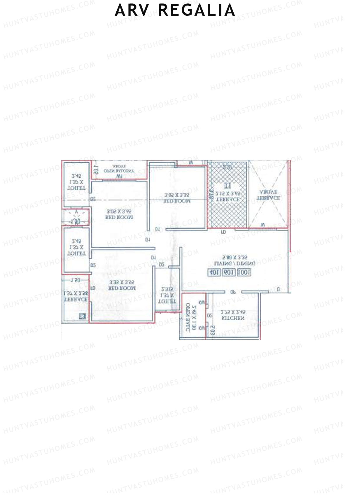 ARV Regalia Wing B Unit 4 Floor Plan