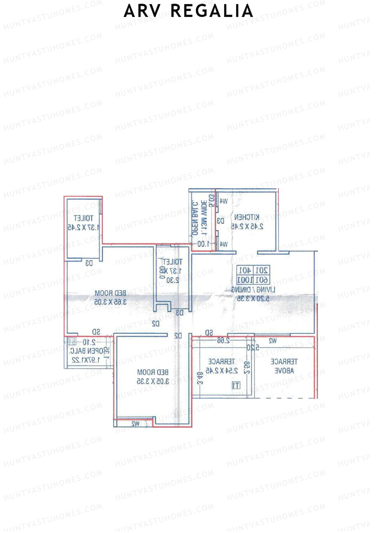 ARV Regalia Wing C Unit 2 Floor Plan