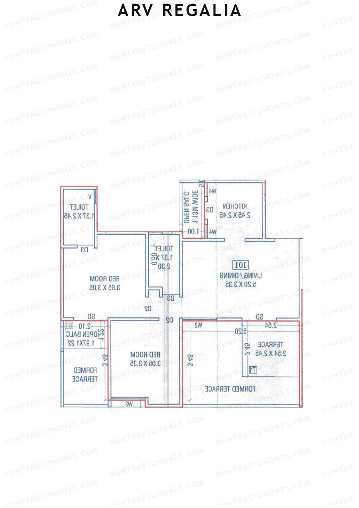 ARV Regalia Wing C Unit 2 Floor Plan