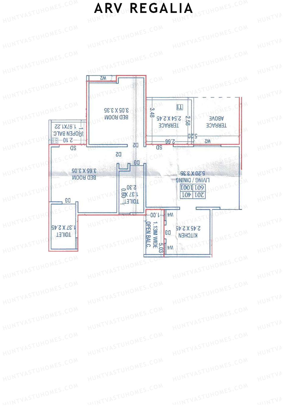 ARV Regalia Wing C Unit 3 Floor Plan