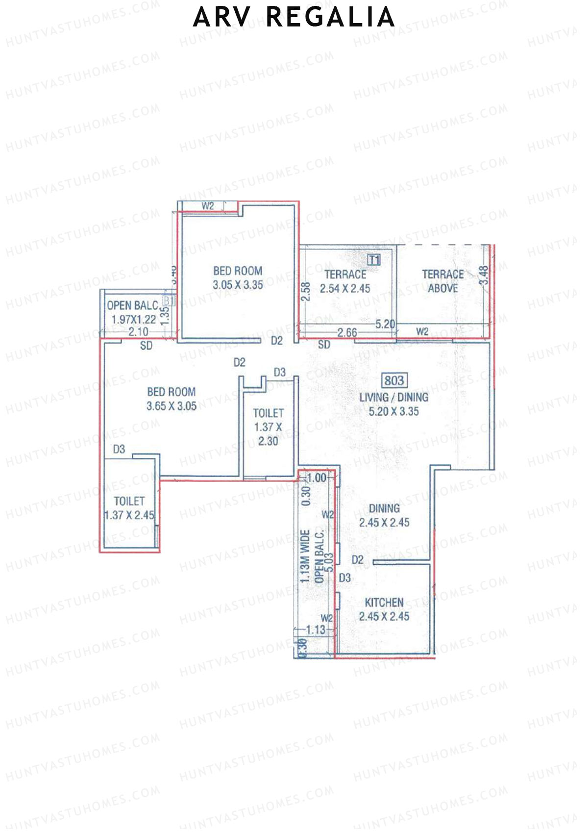 ARV Regalia Wing C Unit 3 Floor Plan