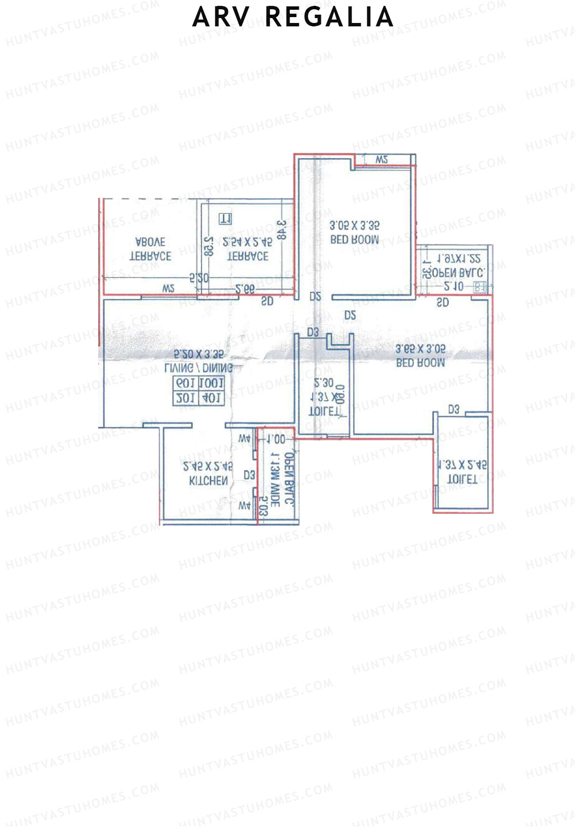 ARV Regalia Wing C Unit 4 Floor Plan