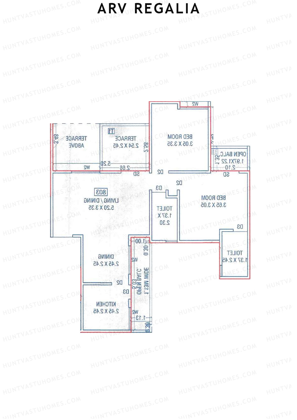 ARV Regalia Wing D Unit 3 Floor Plan
