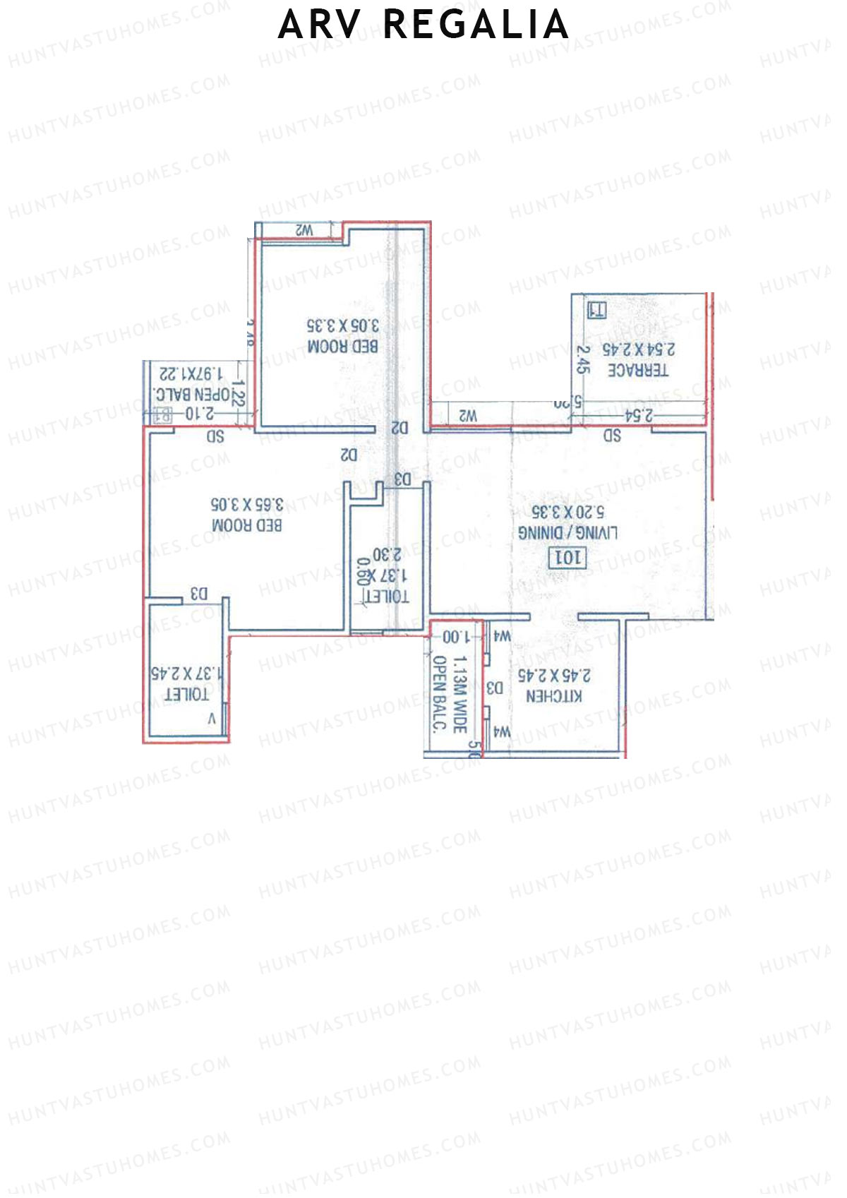 ARV Regalia Wing D Unit 4 Floor Plan