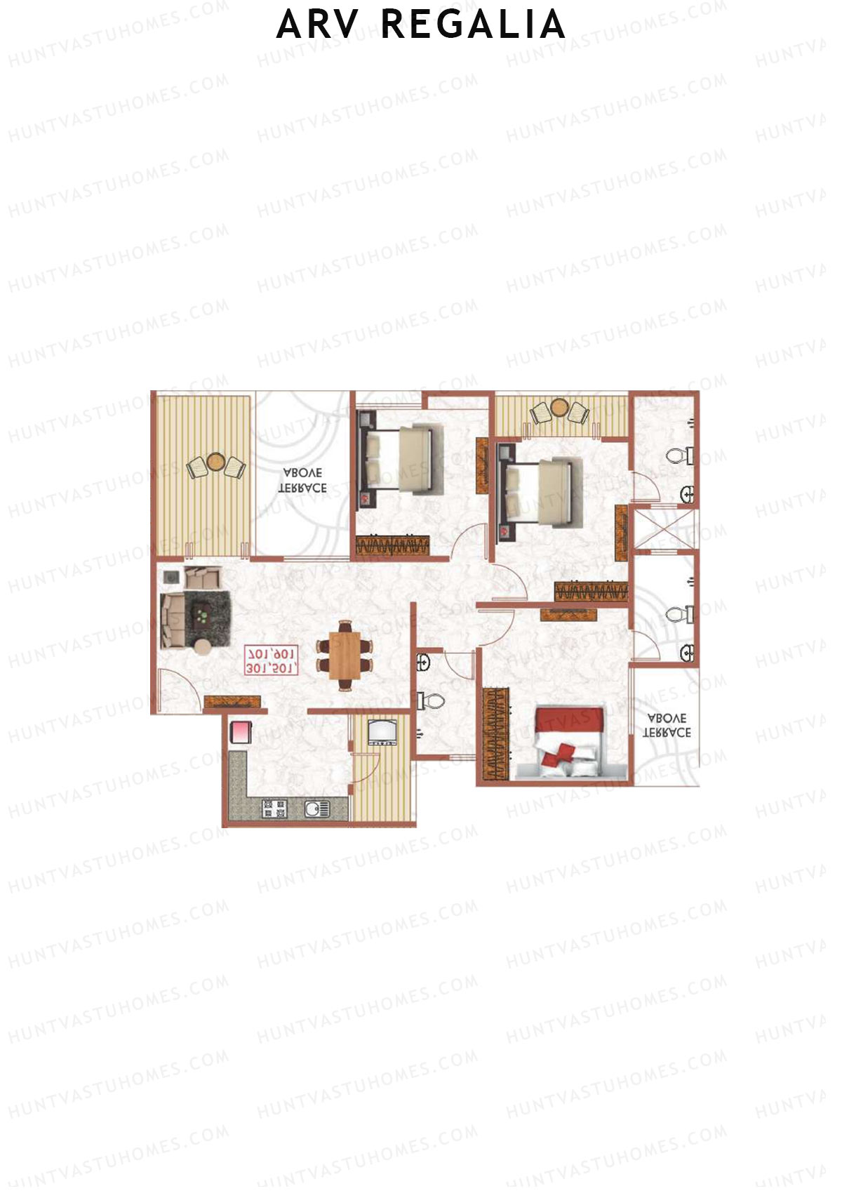 ARV Regalia Wing E Unit 4 Floor Plan