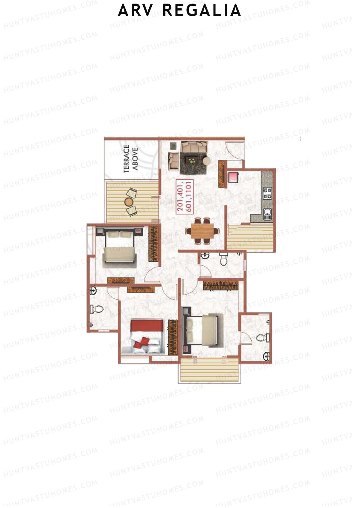 ARV Regalia Wing F Unit 1 Floor Plan