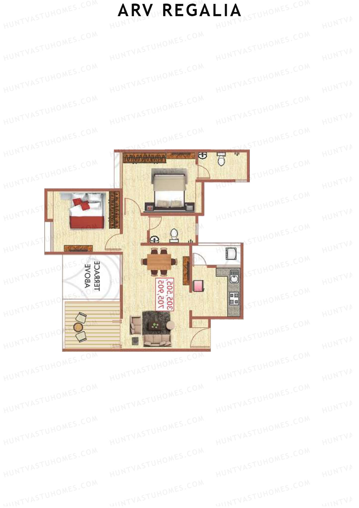 ARV Regalia Wing F Unit 2 Floor Plan
