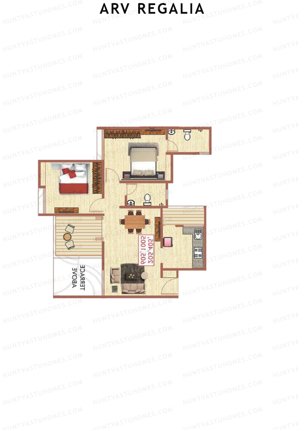 ARV Regalia Wing F Unit 2 Floor Plan