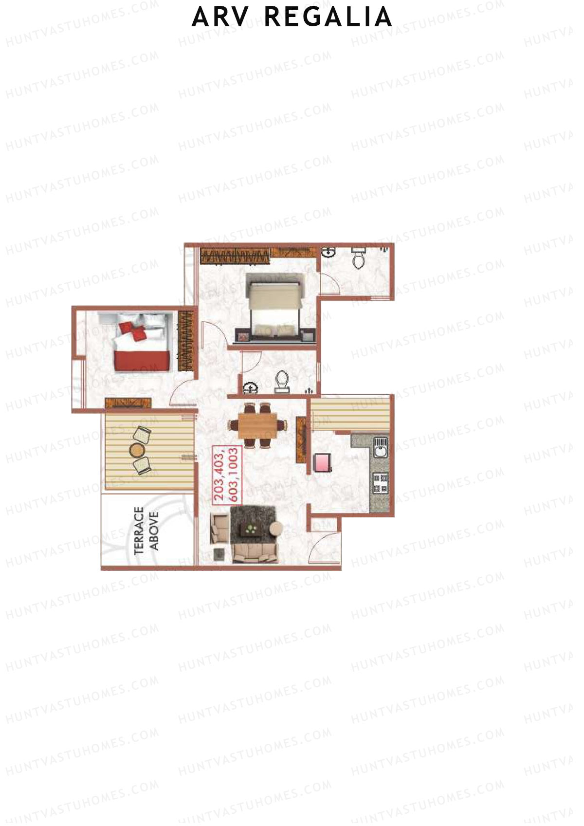 ARV Regalia Wing F Unit 3 Floor Plan