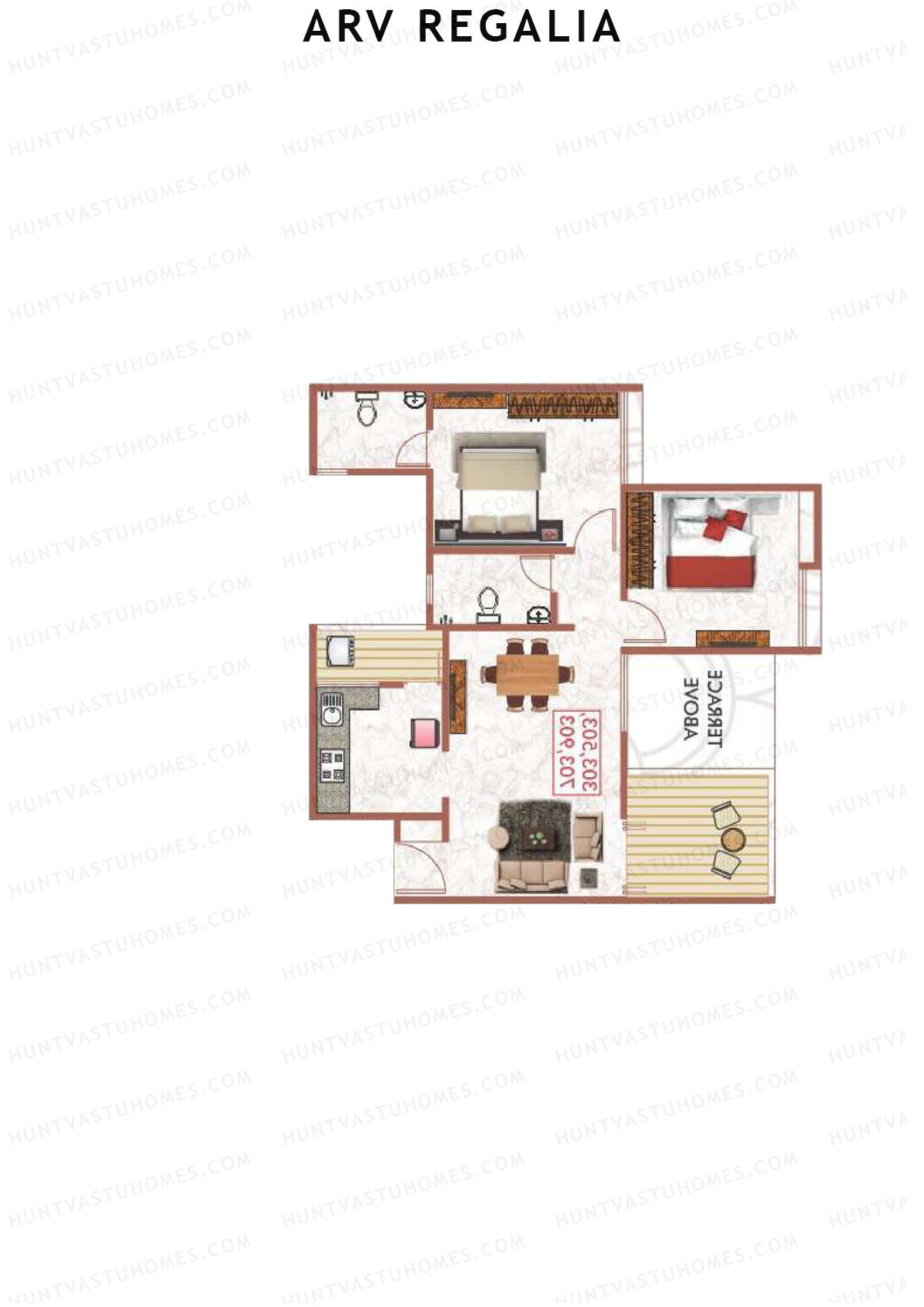 ARV Regalia Wing F Unit 4 Floor Plan