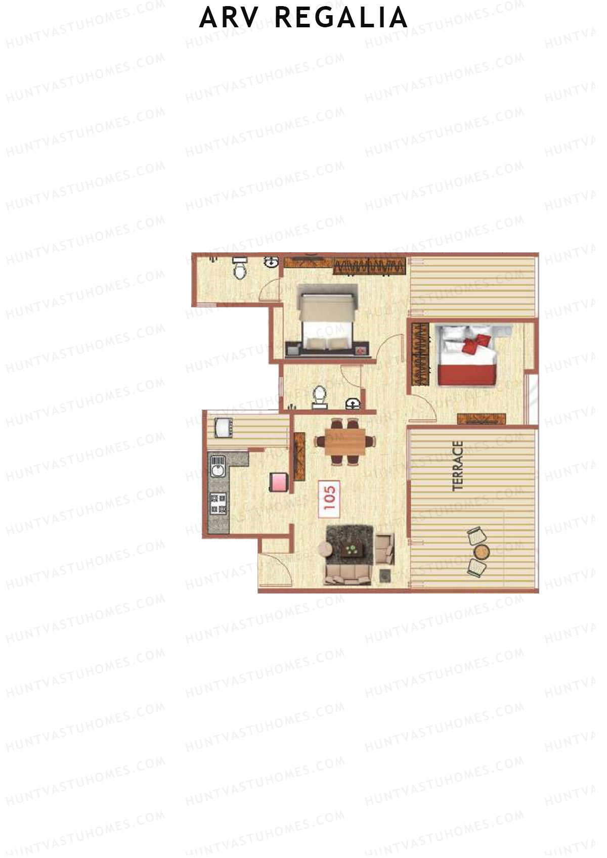 ARV Regalia Wing F Unit 5 Floor Plan