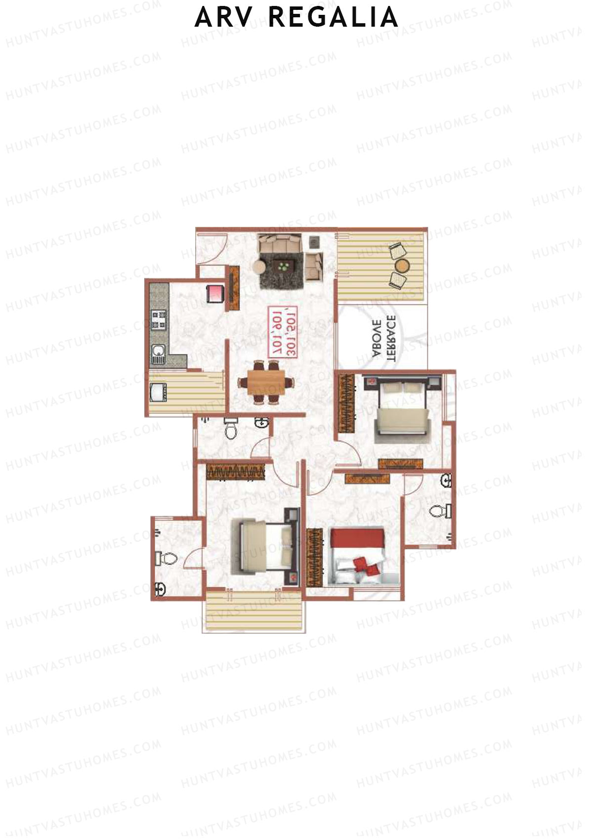 ARV Regalia Wing F Unit 6 Floor Plan
