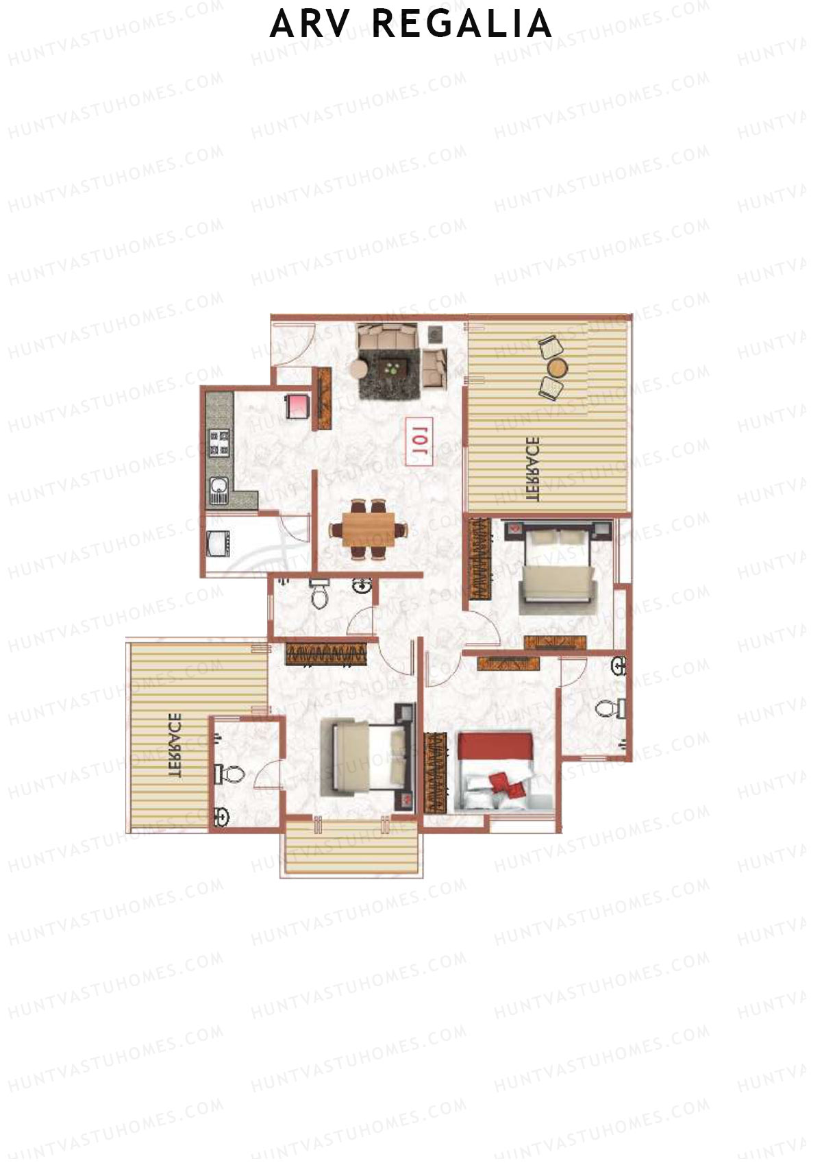 ARV Regalia Wing F Unit 6 Floor Plan