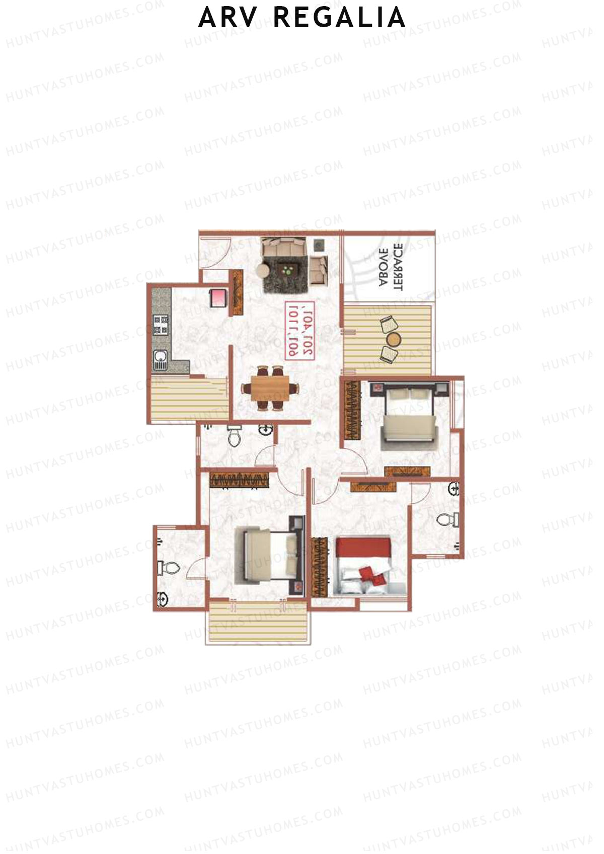 ARV Regalia Wing F Unit 6 Floor Plan
