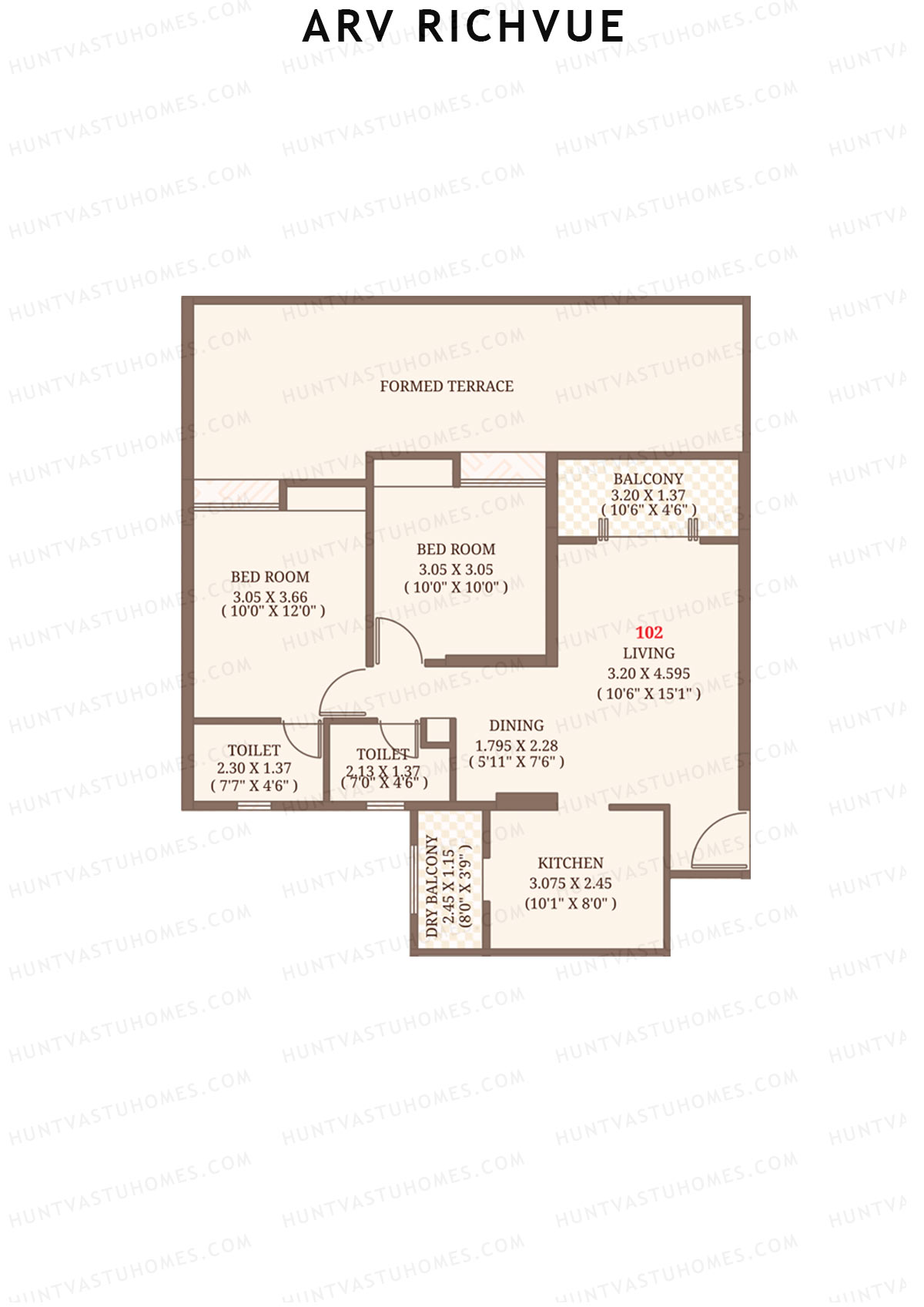 ARV Richvue Wing A5 Unit 2 Floor Plan