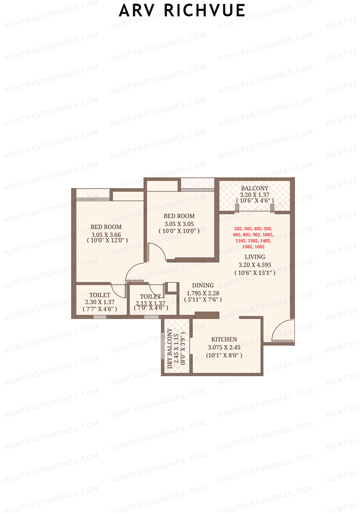 ARV Richvue Wing A5 Unit 2 Floor Plan