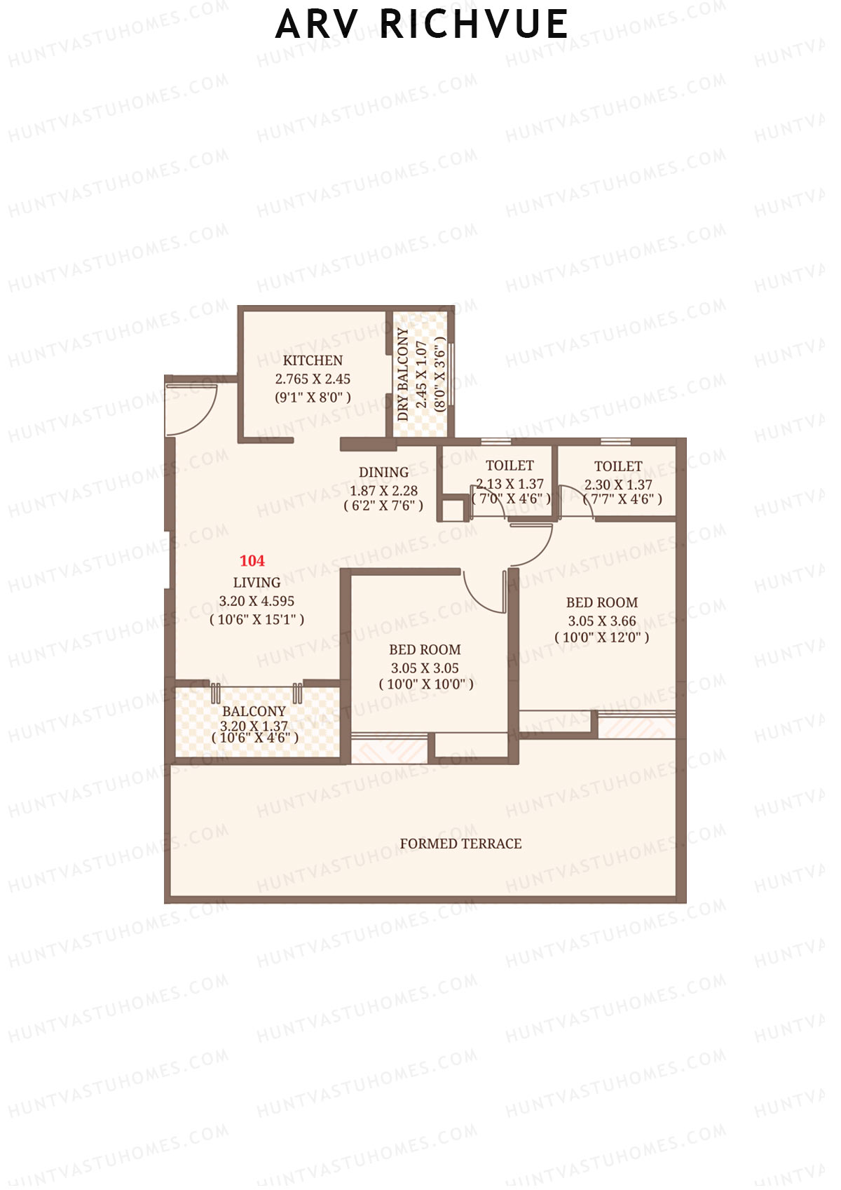 ARV Richvue Wing A5 Unit 4 Floor Plan