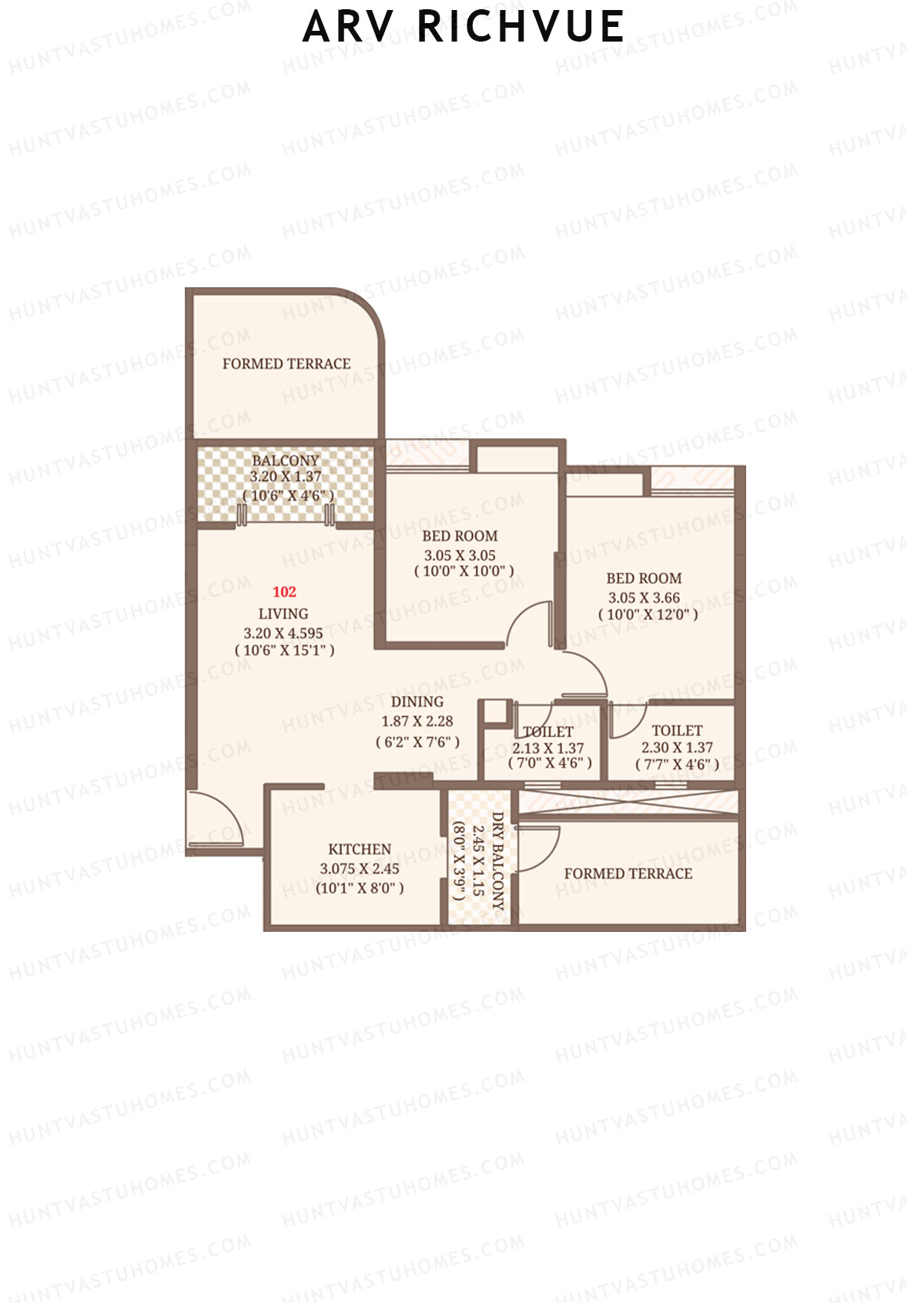 ARV Richvue Wing A6 Unit 2 Floor Plan