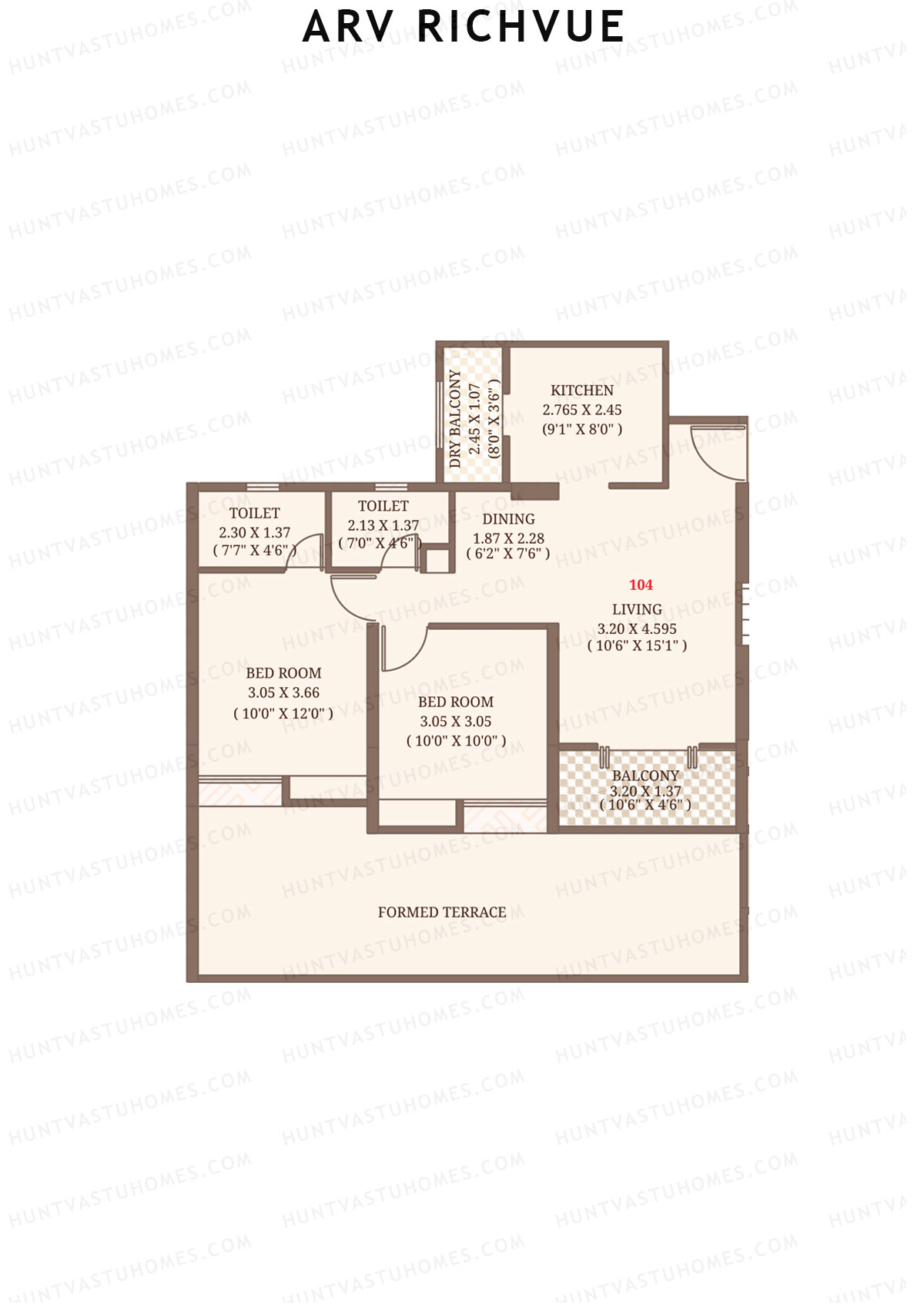 ARV Richvue Wing A6 Unit 4 Floor Plan