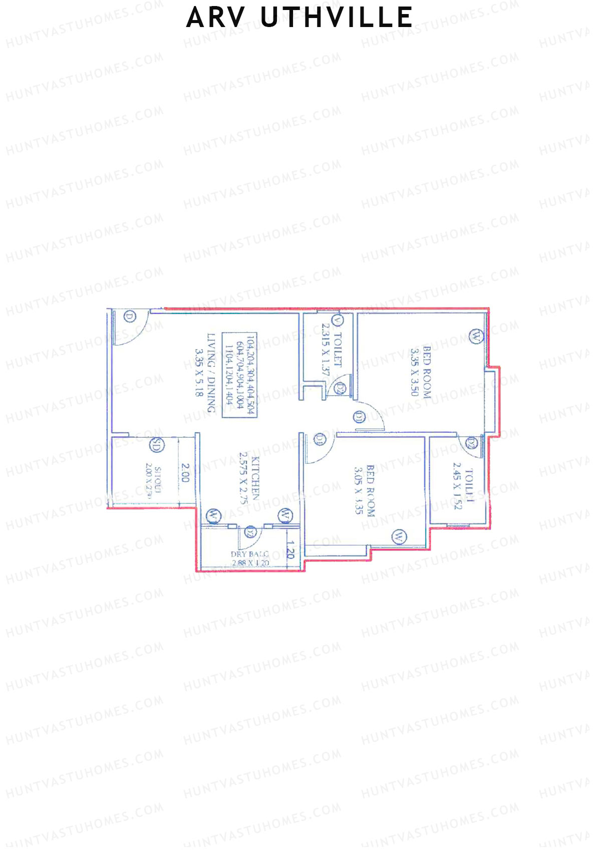 ARV Uthville Tower A1 Unit 4 Floor Plan
