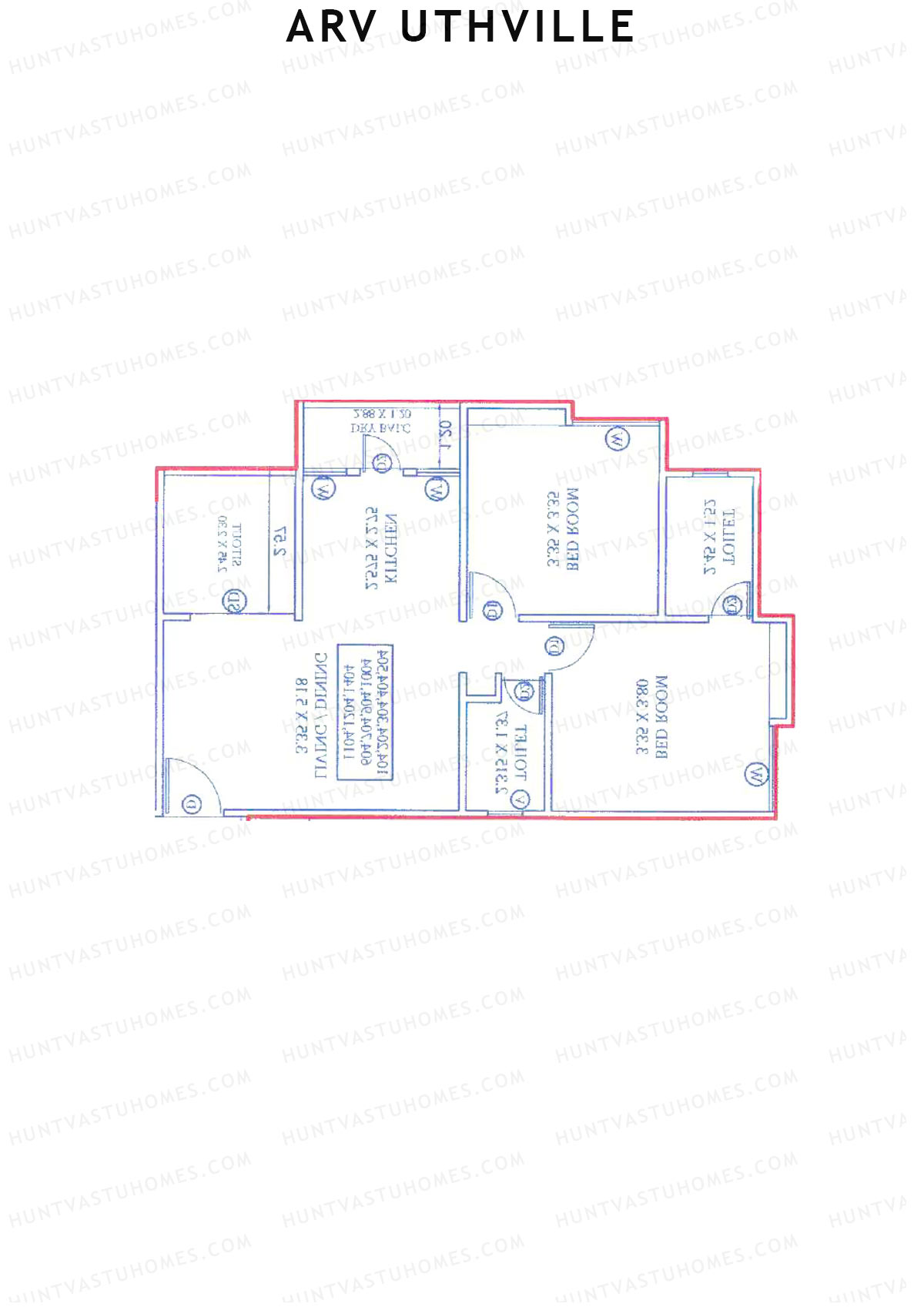 ARV Uthville Tower A2 Unit 3 Floor Plan