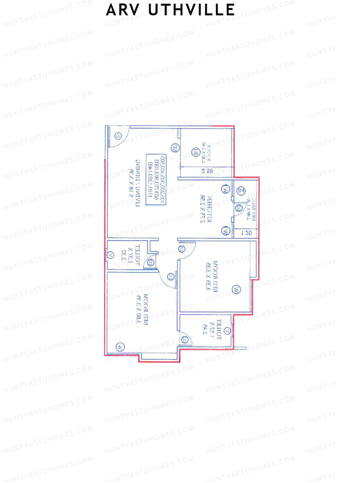 ARV Uthville Tower A3 Unit 4 Floor Plan